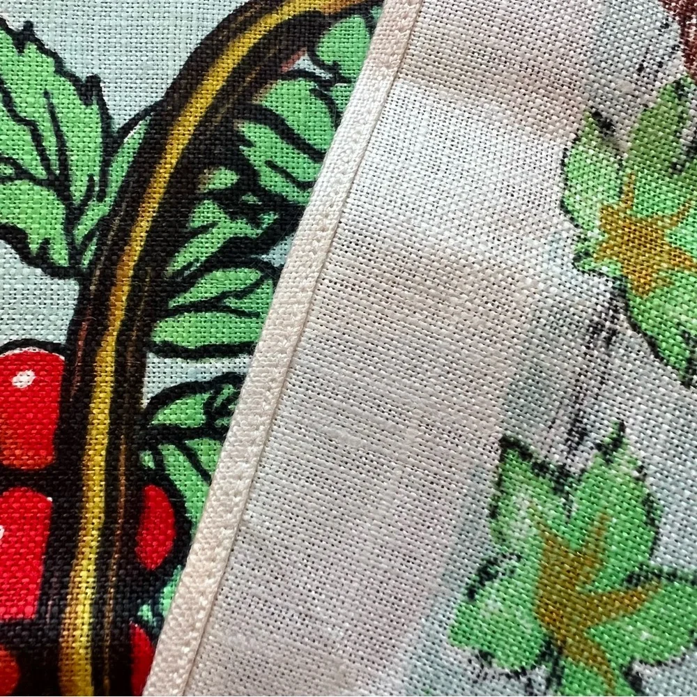 Vintage Tea Towel Novelty French Country Wine Cotton Linen Kitchen Vineyard